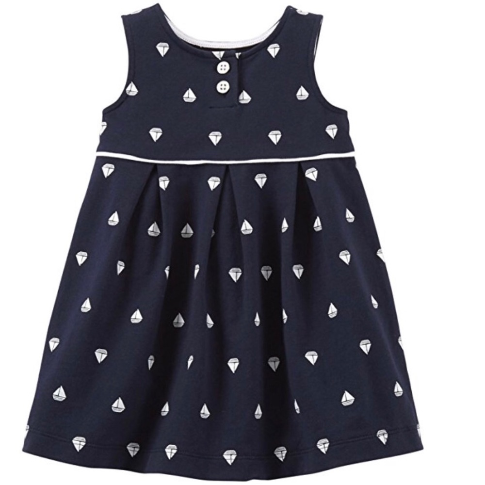 🆕Carter’s Baby Girls Navy Sailboat Dress